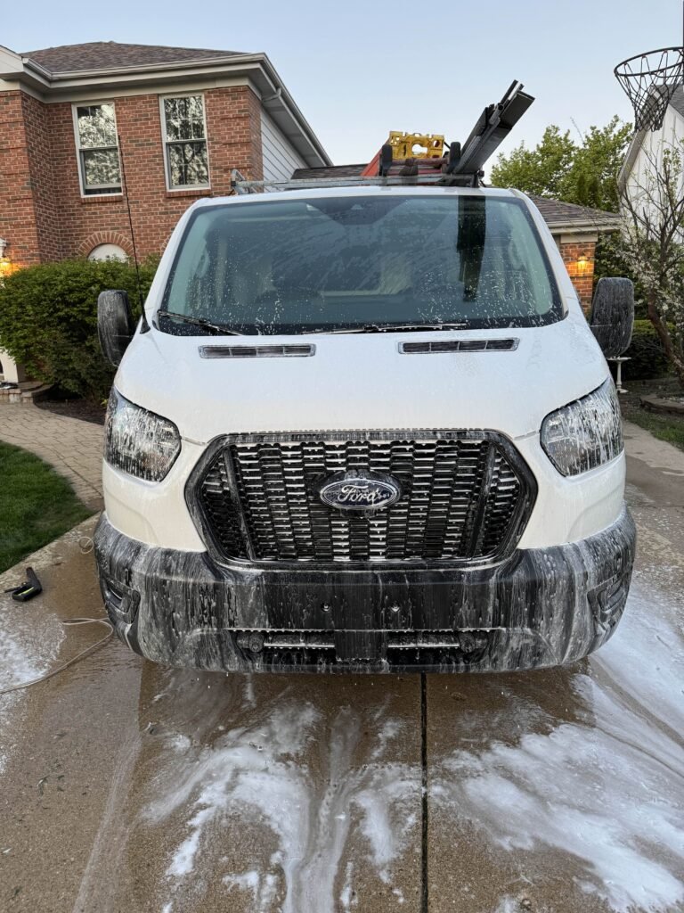 Clean Ford Transit van after mobile detailing in Arlington Heights by AutoShine